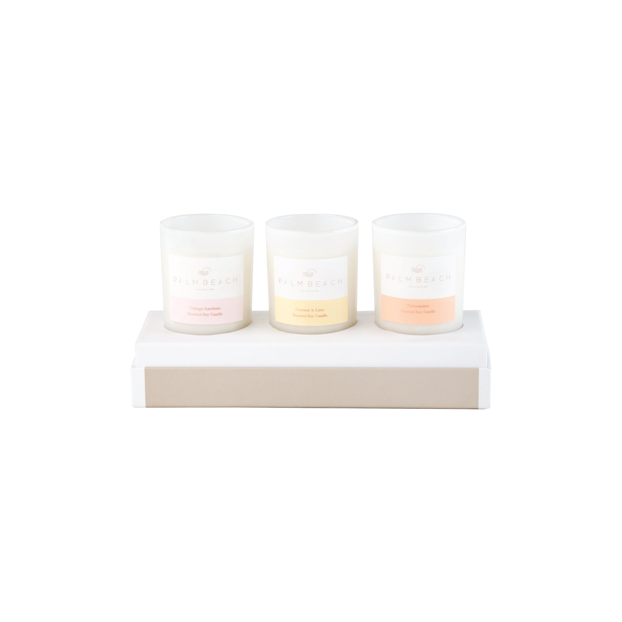 Coconut & Lime, Vintage Gardenia, Watermelon 3 Mini Candle Pack