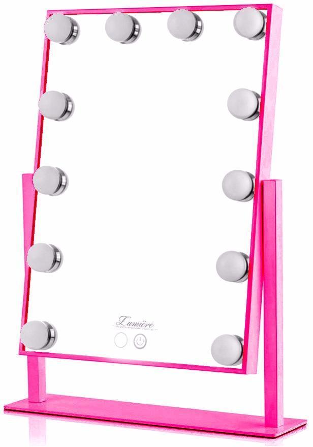 Dual Colour LED Glamour Makeup Mirror - Pink (Refurbished)